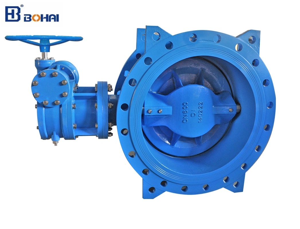 Ductile Iron EPDM Lined Wras Industrial Control Double Eccentric Flange Butterfly Valve