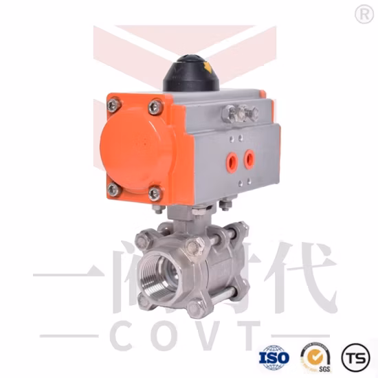 Attuatore elettrico in acciaio inossidabile a 3 pezzi con valvola a sfera on-off
